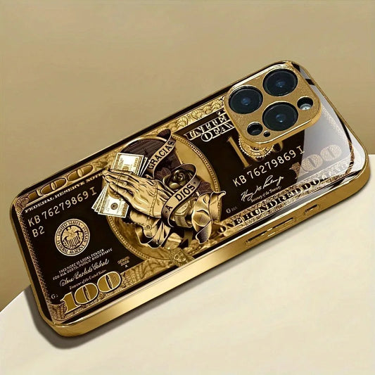 Gold Metallic Glass iPhone Case