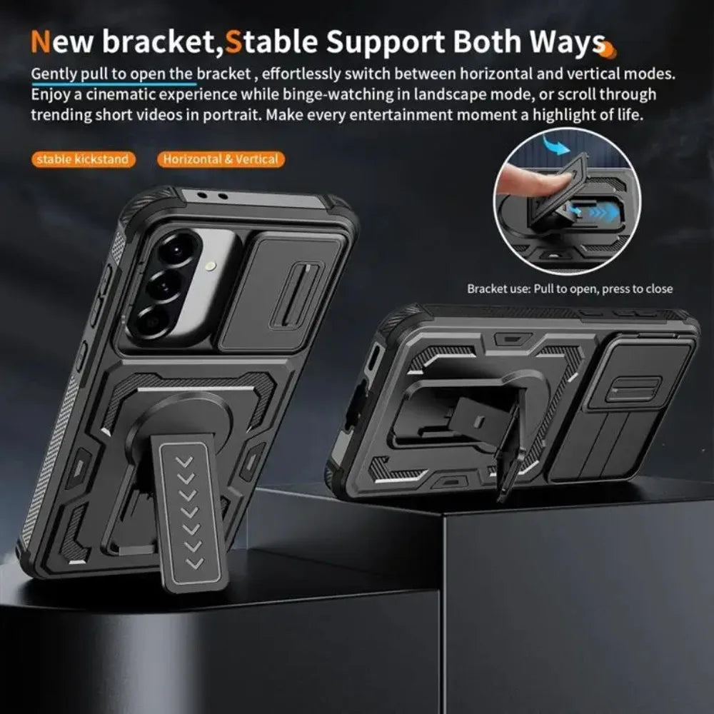 Folding Bracket Heavy Armor Case For Samsung Galaxy