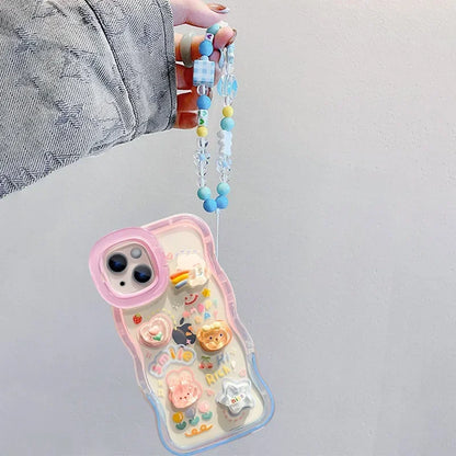 Bead Bracelet Chain Phone Holder Case For iPhone
