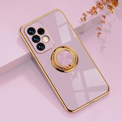Luxury Soft Gel Galaxy Case with Plated Ring Holder