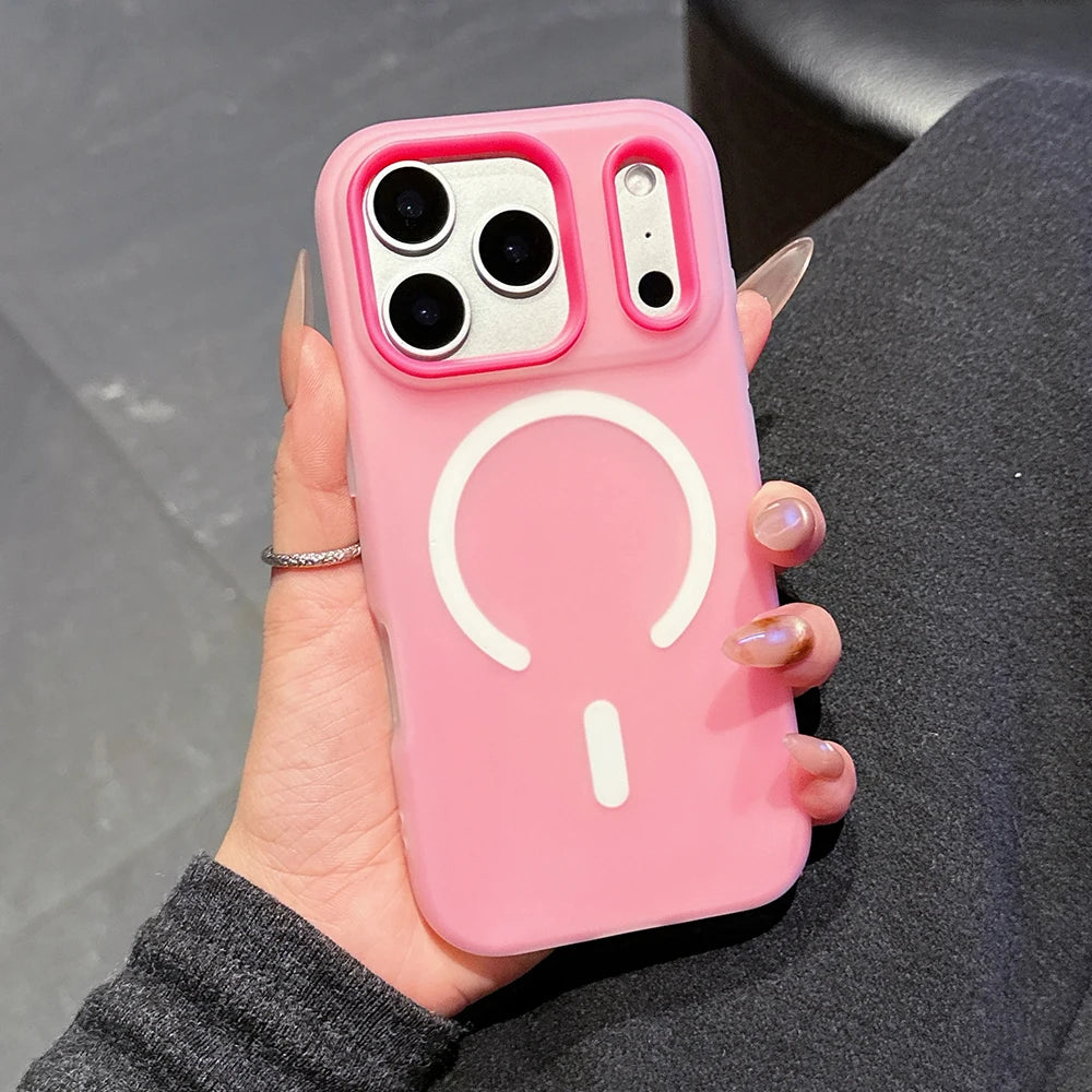 Original Candy Color 2IN1 For MagSafe Wireless Charging iPhone Case