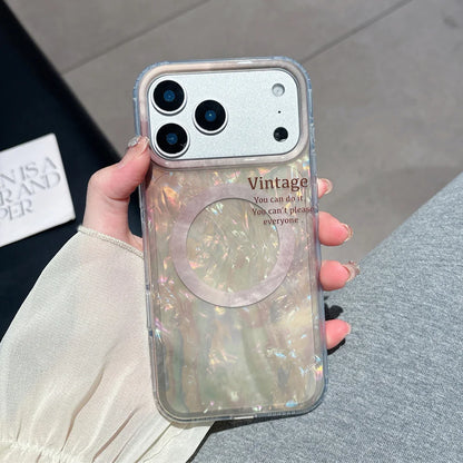 Colorful Aurora Shell Pattern Magnetic iPhone Case