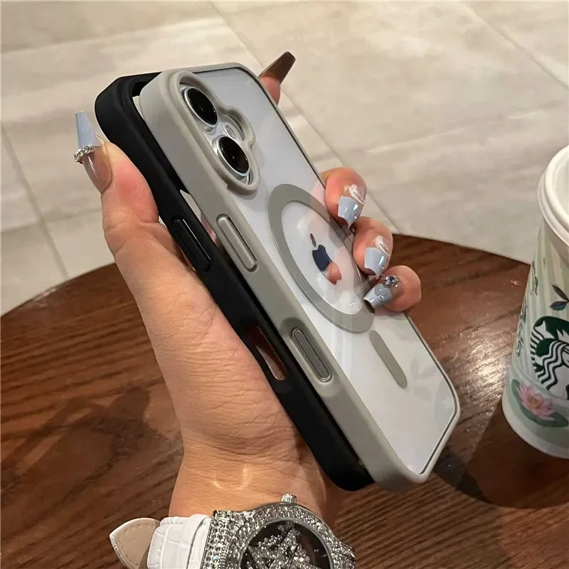 Luxury MagSafe Transparent iPhone Case