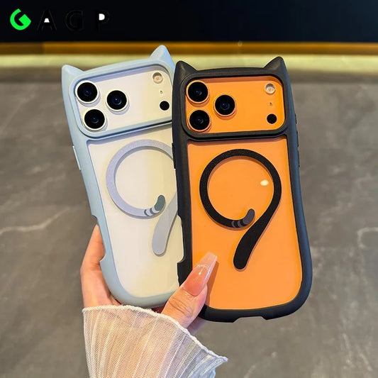 Cute Cat Ear Tail for MagSafe Case For iPhone