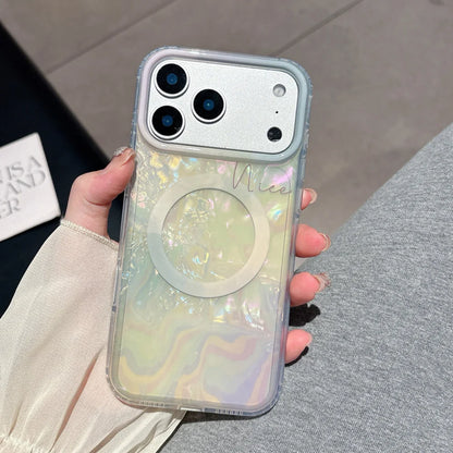 Colorful Aurora Shell Pattern Magnetic iPhone Case