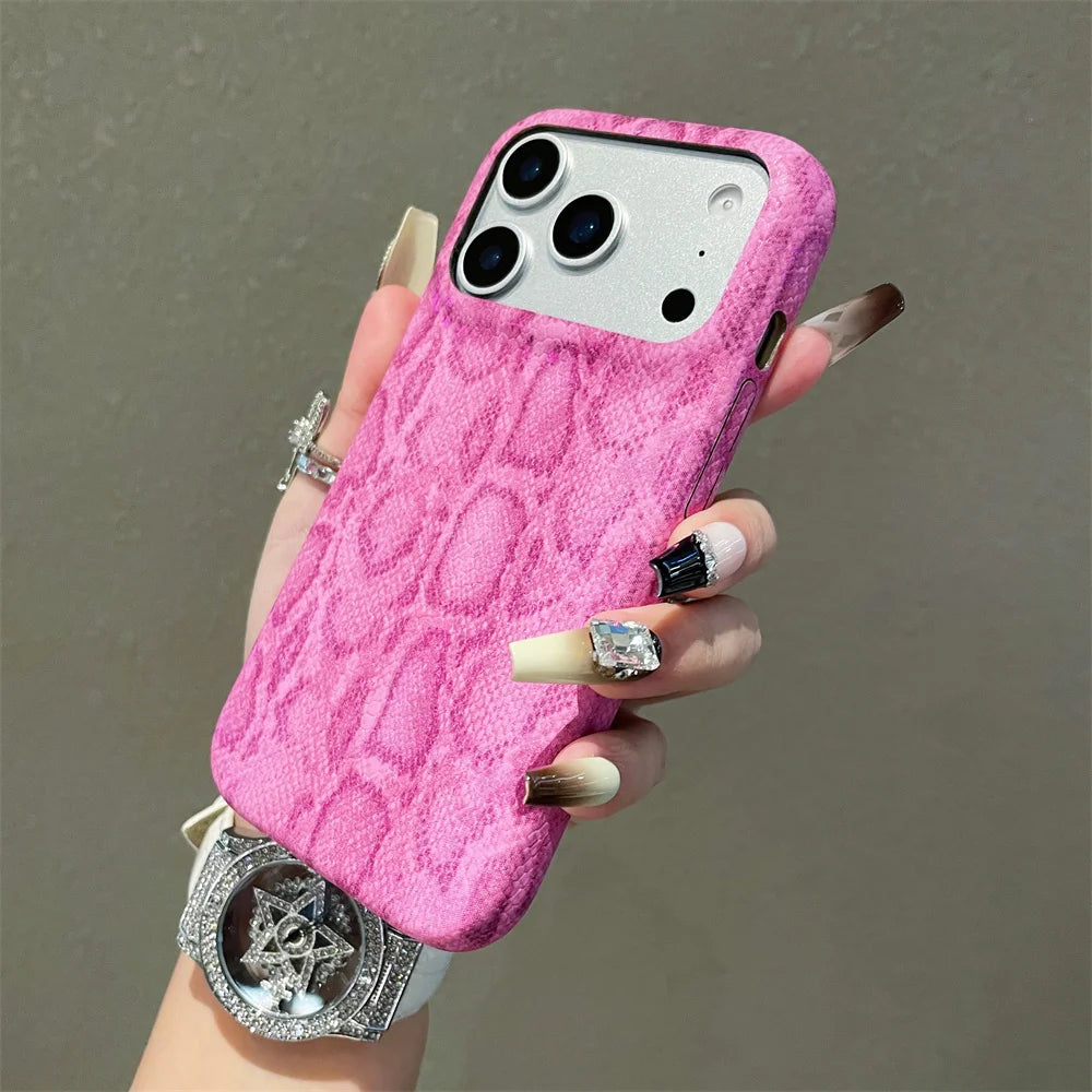 Luxury Classic Snake Leather iPhone Case