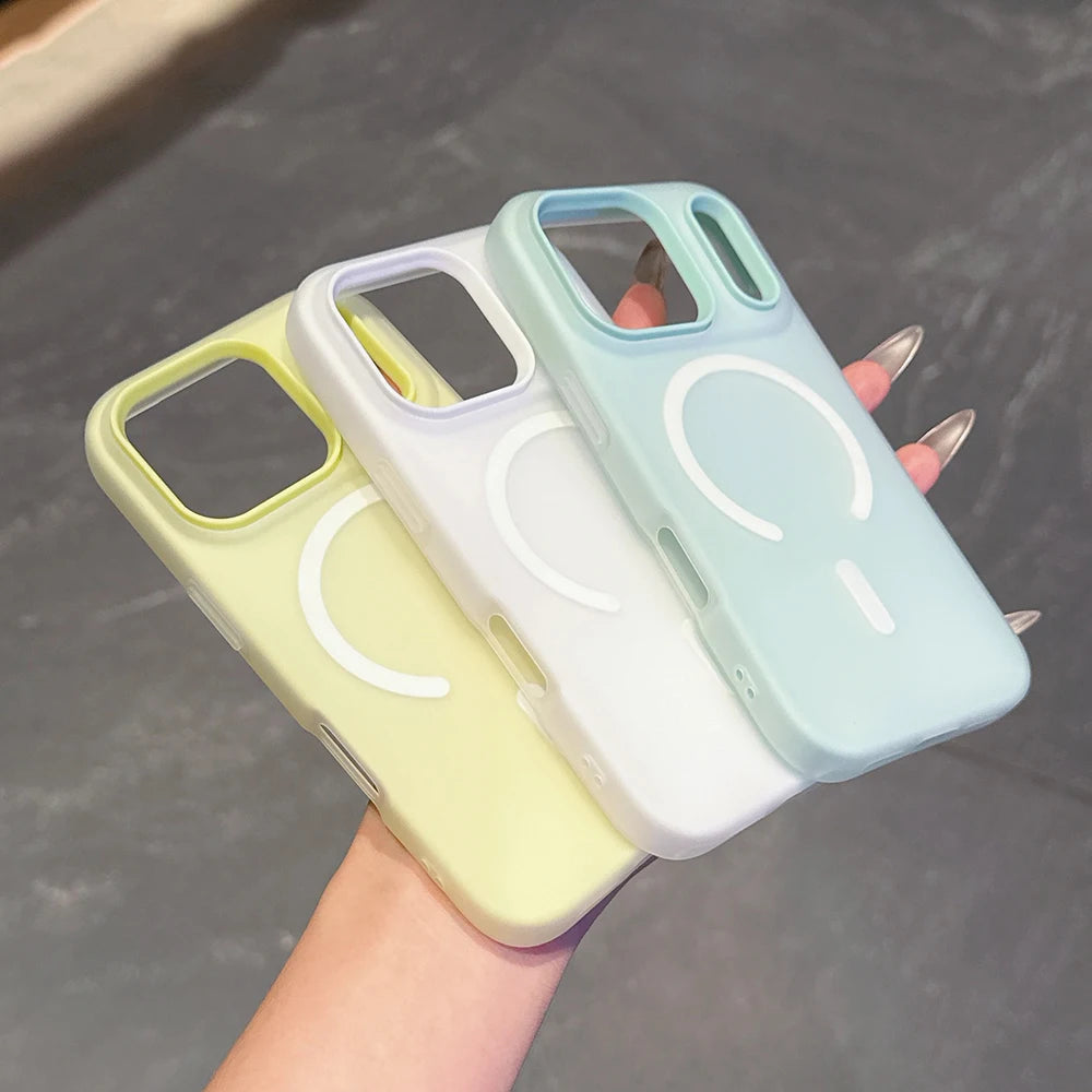 Original Candy Color 2IN1 For MagSafe Wireless Charging iPhone Case
