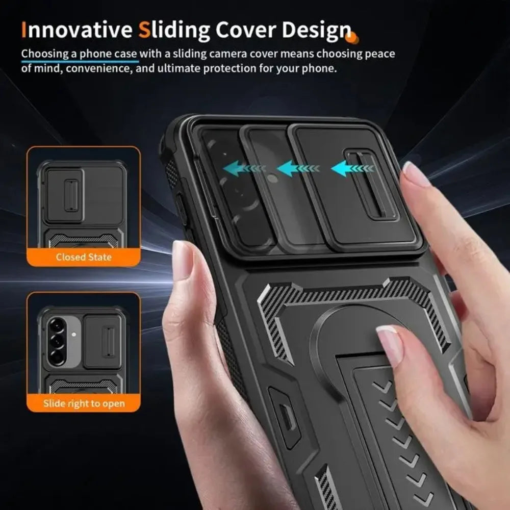 Folding Bracket Heavy Armor Case For Samsung Galaxy