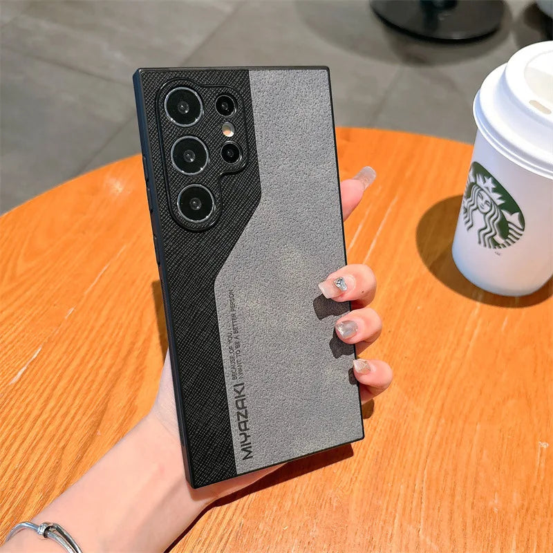 Luxury Splicing Leather Texture Phone Case for Samsung Galaxy