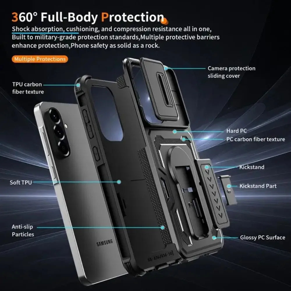 Folding Bracket Heavy Armor Case For Samsung Galaxy