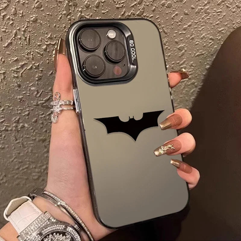 Luxury Marvel Batman's Spider-Man Plating Hard Case for iPhone