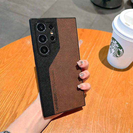 Luxury Splicing Leather Texture Phone Case for Samsung Galaxy