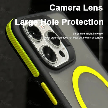 New Bicolor Matte Frosted Magnetic Phone Case For iPhone