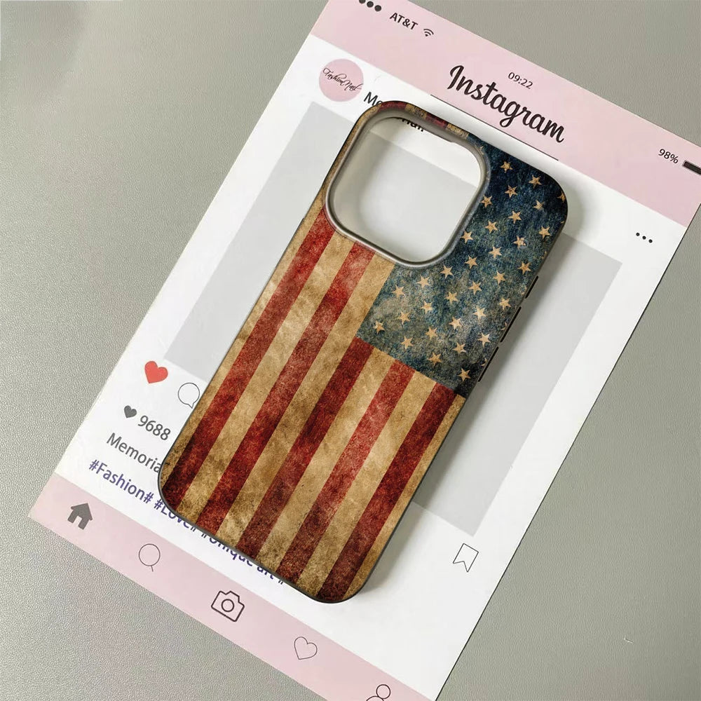 USA & UK Flag iPhone Case