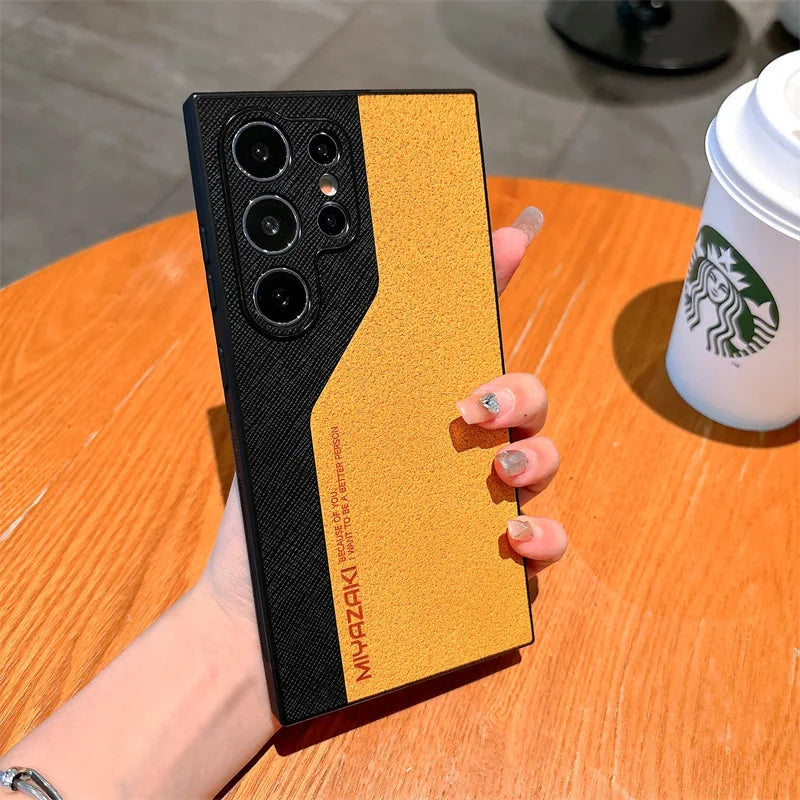 Luxury Splicing Leather Texture Phone Case for Samsung Galaxy