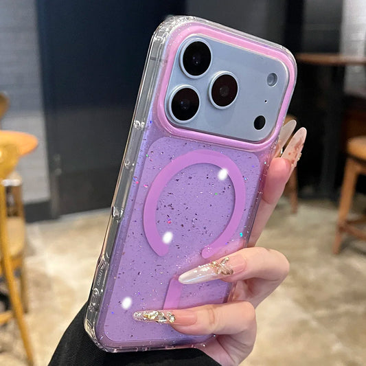 Jelly Glitter For MagSafe Wireless Charging Case For iPhone