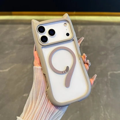 Cute Cat Ear Tail for MagSafe Case For iPhone