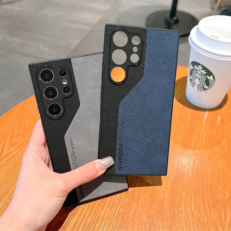 Luxury Splicing Leather Texture Phone Case for Samsung Galaxy