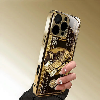 Gold Metallic Glass iPhone Case