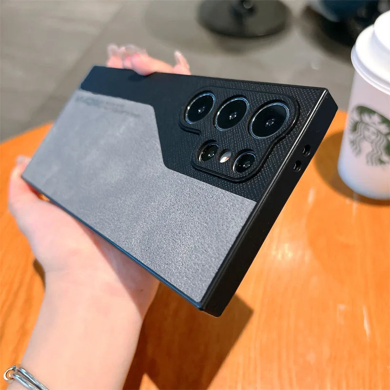 Luxury Splicing Leather Texture Phone Case for Samsung Galaxy