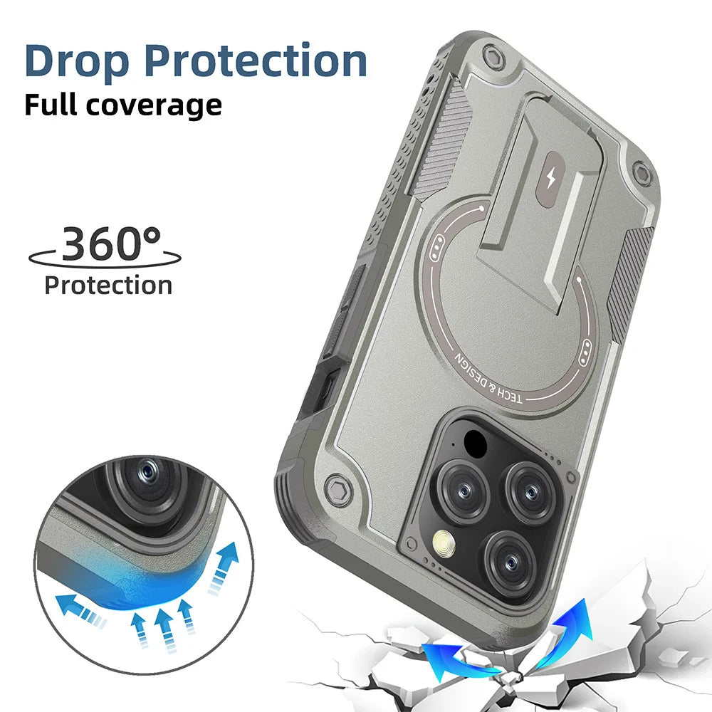 MagSafe Invisible Bracket Case For iPhone