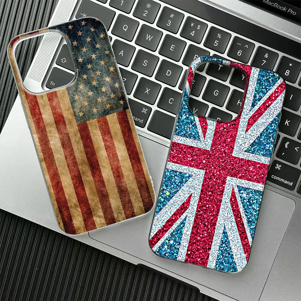 USA & UK Flag iPhone Case