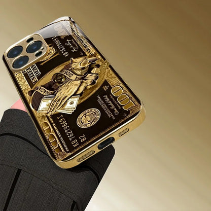 Gold Metallic Glass iPhone Case
