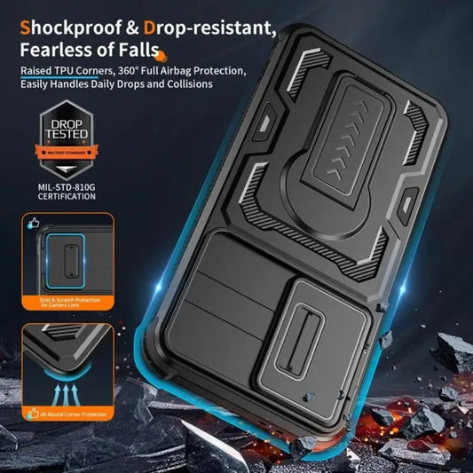 Folding Bracket Heavy Armor Case For Samsung Galaxy