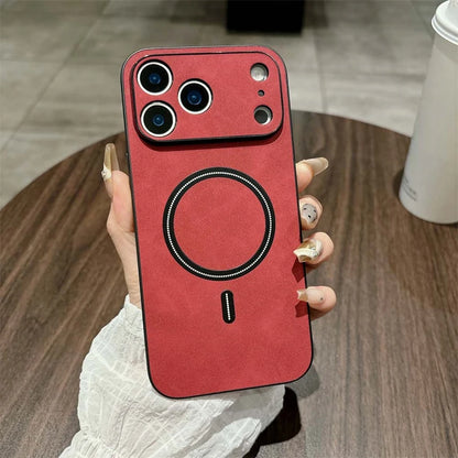 MagSafe Leather Shockproof Phone Cases For iPhone